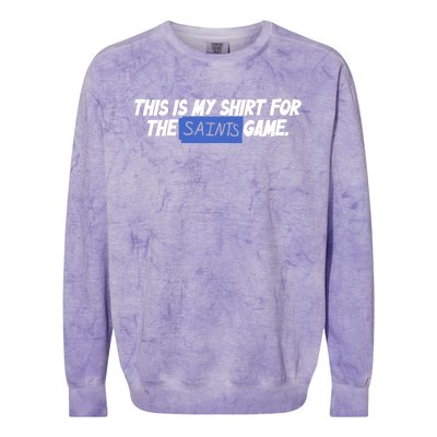 C.R.E.E.D Humphrey Wearing This Is My For The Saints Game Colorblast Crewneck Sweatshirt