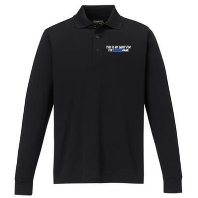 C.R.E.E.D Humphrey Wearing This Is My For The Saints Game Performance Long Sleeve Polo