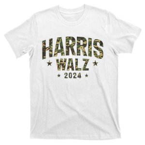 Camo Harris Walz 2024 Election Tim Walz Kamala Camouflage T-Shirt