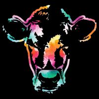 Cow Head Watercolor Art Farm Cow Lover Button