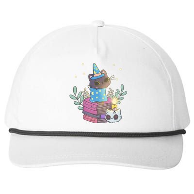 Cute Halloween Witch Cat Snapback Five-Panel Rope Hat