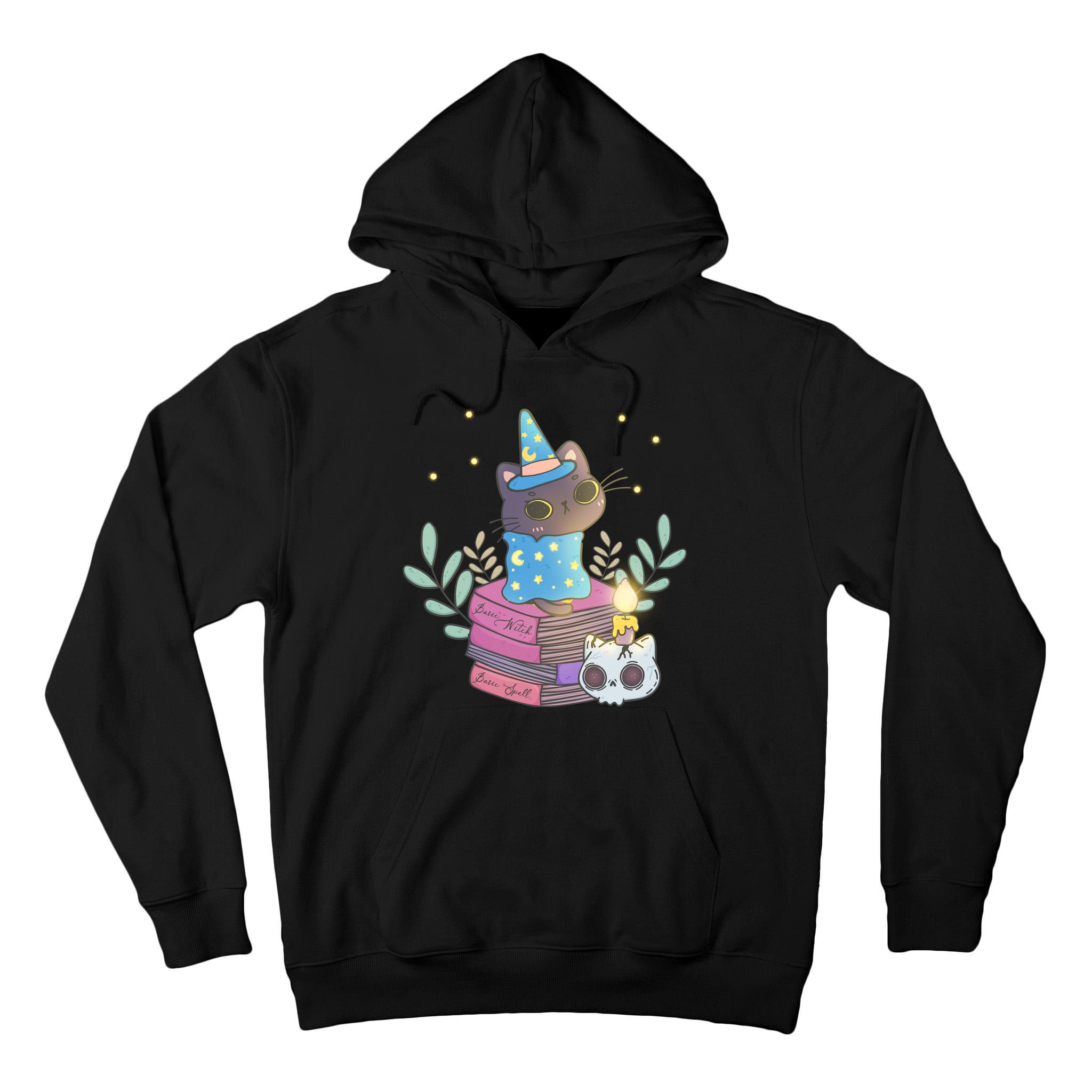 Cute Halloween Witch Cat Tall Hoodie