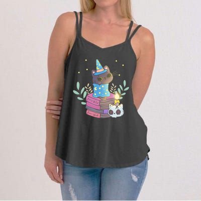 Cute Halloween Witch Cat Women's Strappy Tank