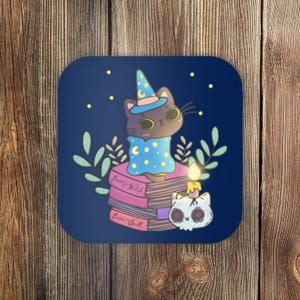 Cute Halloween Witch Cat Coaster