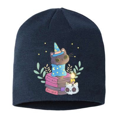 Cute Halloween Witch Cat Sustainable Beanie