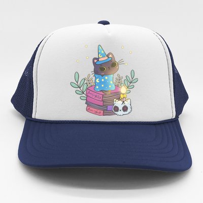 Cute Halloween Witch Cat Trucker Hat