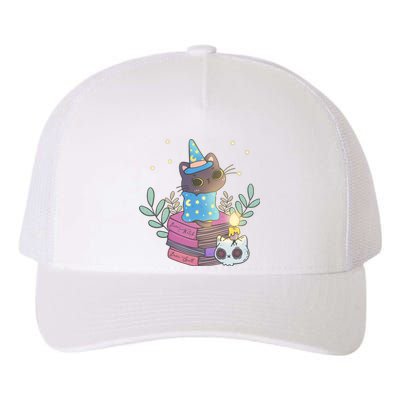 Cute Halloween Witch Cat Yupoong Adult 5-Panel Trucker Hat