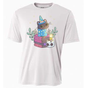 Cute Halloween Witch Cat Cooling Performance Crew T-Shirt