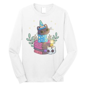 Cute Halloween Witch Cat Long Sleeve Shirt