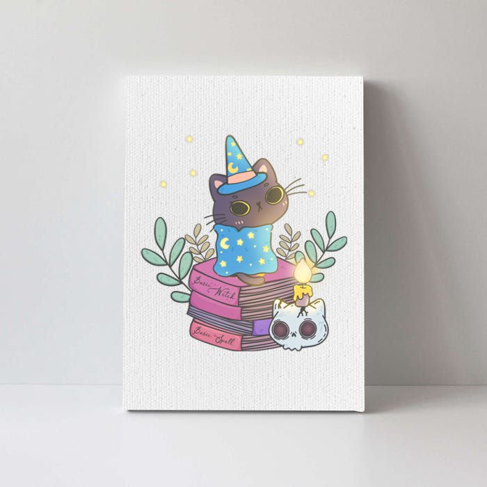 Cute Halloween Witch Cat Canvas