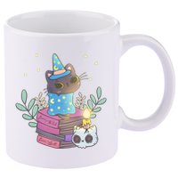 Cute Halloween Witch Cat 11oz C Handle Ceramic Mug