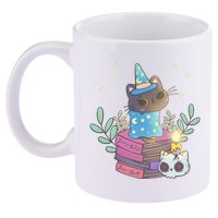 Cute Halloween Witch Cat 11oz C Handle Ceramic Mug