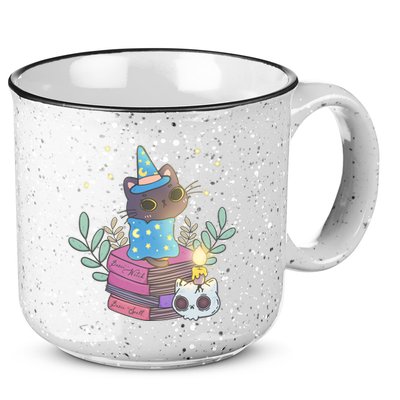 Cute Halloween Witch Cat 15oz Campfire Ceramic Mug