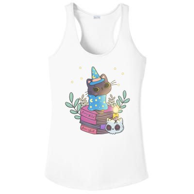 Cute Halloween Witch Cat Ladies PosiCharge Competitor Racerback Tank