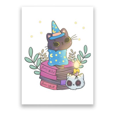 Cute Halloween Witch Cat Poster