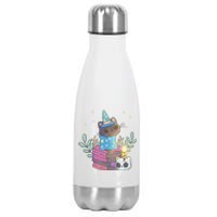 Cute Halloween Witch Cat Stainless Steel Insulated Water Bottle