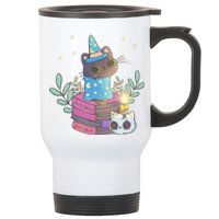 Cute Halloween Witch Cat Stainless Steel Travel Mug