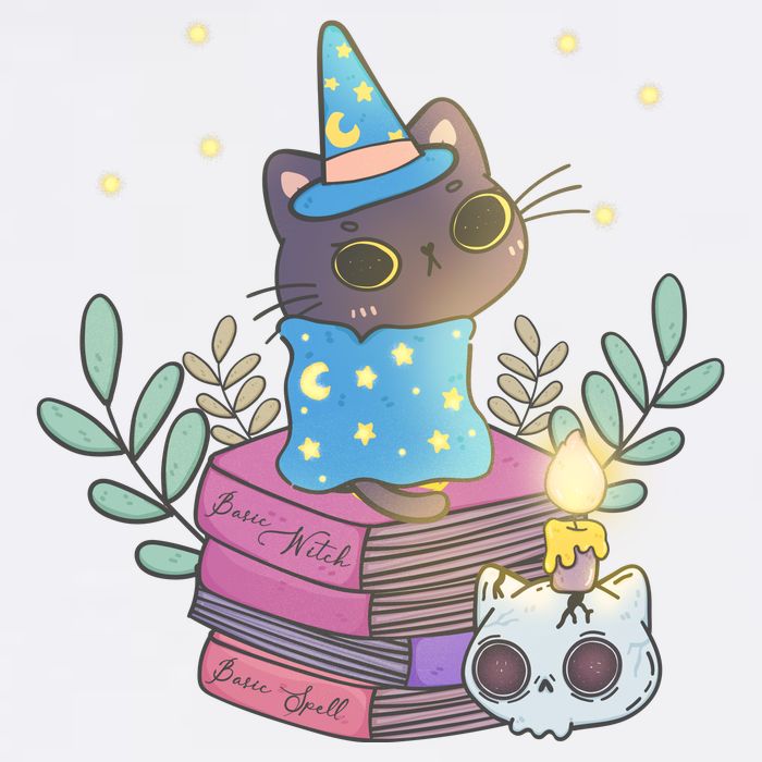 Cute Halloween Witch Cat Toddler T-Shirt