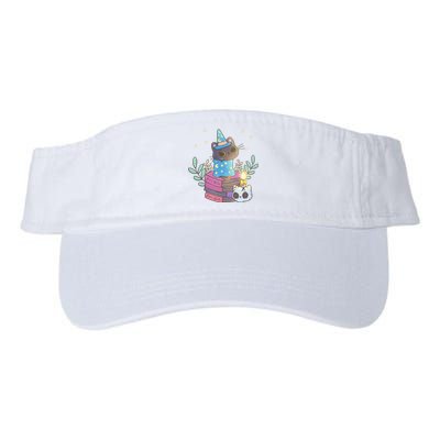 Cute Halloween Witch Cat Valucap Bio-Washed Visor