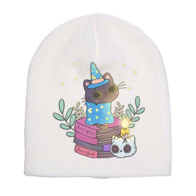 Cute Halloween Witch Cat Short Acrylic Beanie