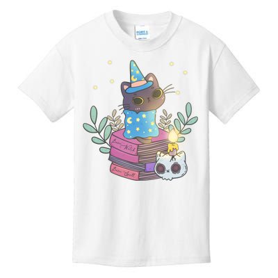 Cute Halloween Witch Cat Kids T-Shirt