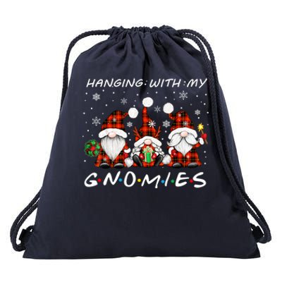 Christmas Hanging With My Gnomies Family Matching Pjs Gnome Gift Drawstring Bag