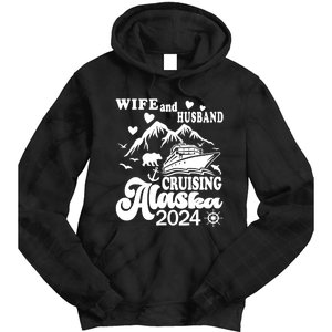 Cruising Husband Wife Couple Summer Alaska Cruise 2024 Funny Tie Dye Hoodie