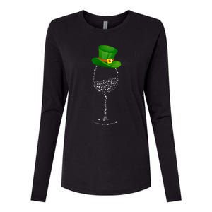 Clover Hat Wine Ing Party St Patricks Day Meaningful Gift Womens Cotton Relaxed Long Sleeve T-Shirt