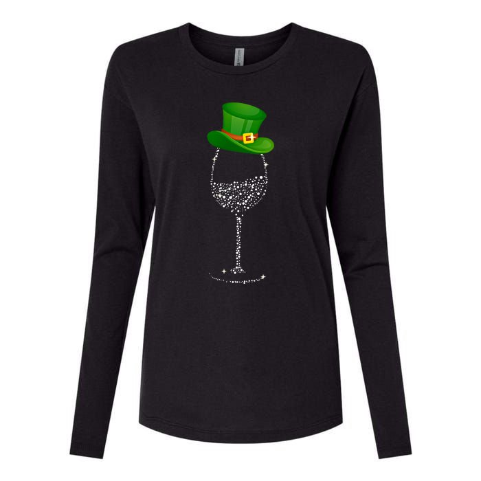 Clover Hat Wine Ing Party St Patricks Day Meaningful Gift Womens Cotton Relaxed Long Sleeve T-Shirt