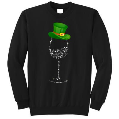 Clover Hat Wine Ing Party St Patricks Day Meaningful Gift Sweatshirt