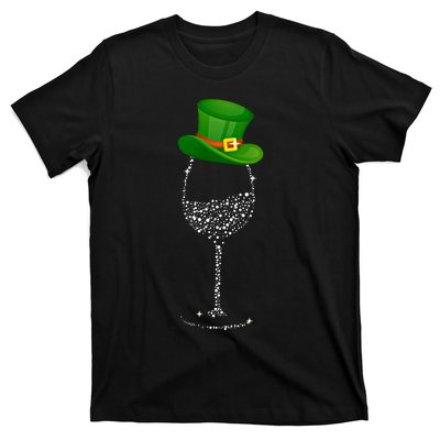 Clover Hat Wine Ing Party St Patricks Day Meaningful Gift T-Shirt