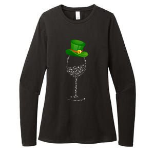 Clover Hat Wine Ing Party St Patricks Day Meaningful Gift Womens CVC Long Sleeve Shirt