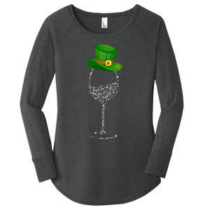 Clover Hat Wine Ing Party St Patricks Day Meaningful Gift Women's Perfect Tri Tunic Long Sleeve Shirt