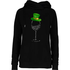 Clover Hat Wine Ing Party St Patricks Day Meaningful Gift Womens Funnel Neck Pullover Hood