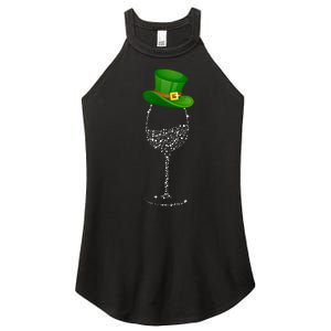 Clover Hat Wine Ing Party St Patricks Day Meaningful Gift Women's Perfect Tri Rocker Tank