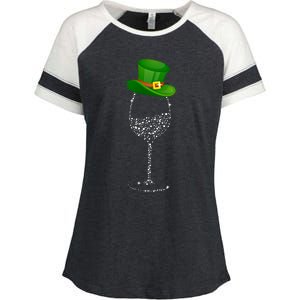 Clover Hat Wine Ing Party St Patricks Day Meaningful Gift Enza Ladies Jersey Colorblock Tee