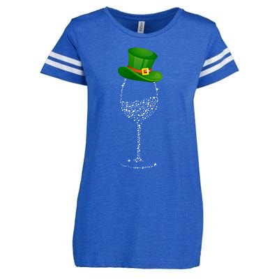 Clover Hat Wine Ing Party St Patricks Day Meaningful Gift Enza Ladies Jersey Football T-Shirt