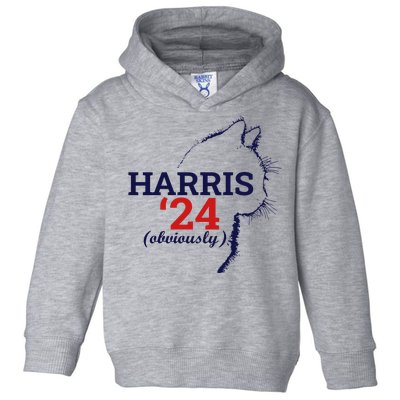 Cat Harris Walz Obviously Kamala Harris Comma La 2024 Toddler Hoodie