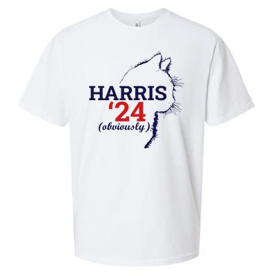 Cat Harris Walz Obviously Kamala Harris Comma La 2024 Sueded Cloud Jersey T-Shirt