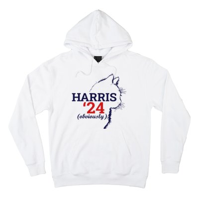 Cat Harris Walz Obviously Kamala Harris Comma La 2024 Hoodie