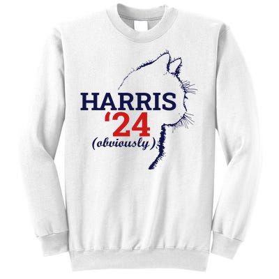 Cat Harris Walz Obviously Kamala Harris Comma La 2024 Sweatshirt