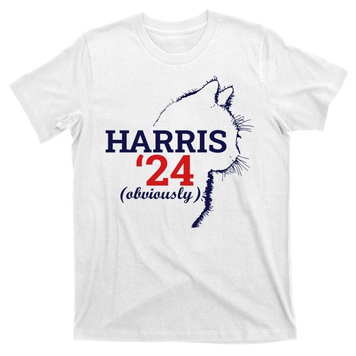 Cat Harris Walz Obviously Kamala Harris Comma La 2024 T-Shirt