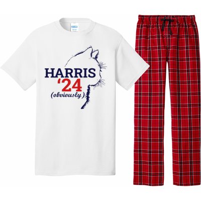 Cat Harris Walz Obviously Kamala Harris Comma La 2024 Pajama Set