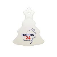 Cat Harris Walz Obviously Kamala Harris Comma La 2024 Ceramic Tree Ornament