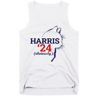 Cat Harris Walz Obviously Kamala Harris Comma La 2024 Tank Top