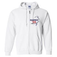 Cat Harris Walz Obviously Kamala Harris Comma La 2024 Full Zip Hoodie