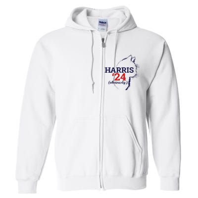 Cat Harris Walz Obviously Kamala Harris Comma La 2024 Full Zip Hoodie