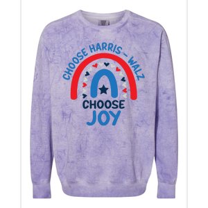 Choose Harris Walz Choose Joy Bring Back Joy Colorblast Crewneck Sweatshirt