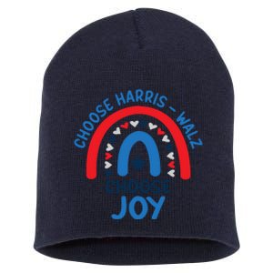 Choose Harris Walz Choose Joy Bring Back Joy Short Acrylic Beanie