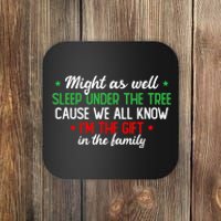 Christmas Humor Women Favorite Person Funny Christmas Coaster